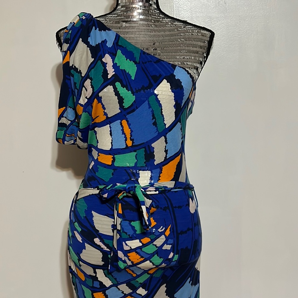 French Connection One Shoulder Printed Dress - Size 4